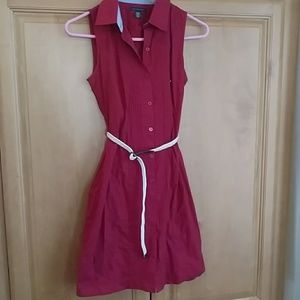 NWOT Red Button Front Dress